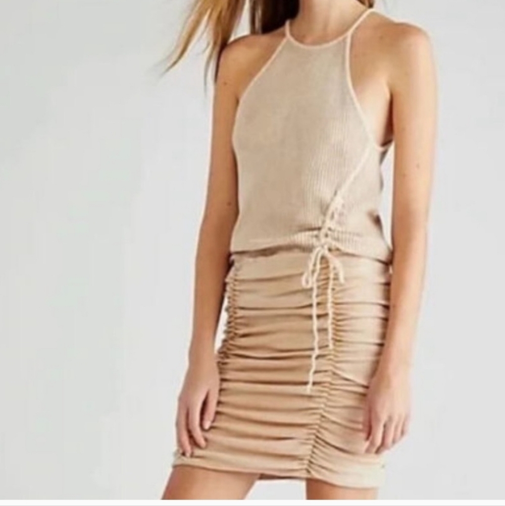Free People One Katya Thermal Mini Dress In Ivory Size XS NWT MSRP $98